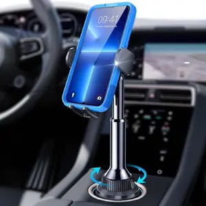 Cup Phone Holder for Car No Shaking Car Phone Holder Mount, 360° Adjustable Car Accessories for Women Truck Jeep, Golf Accessories for Iphone 16E 16 15 14 13 Pro Max Samsung S25 All 4-7'' Phone