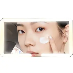 Car LED Makeup Mirror Sun Visor with 3 LED Light Modes Rear View Sun Visor Rechargeable Dimmable Passenger Makeup Mirror Universal for Axle SUV Vans