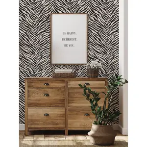 Zebra Print Wallpaper - Peel and Stick