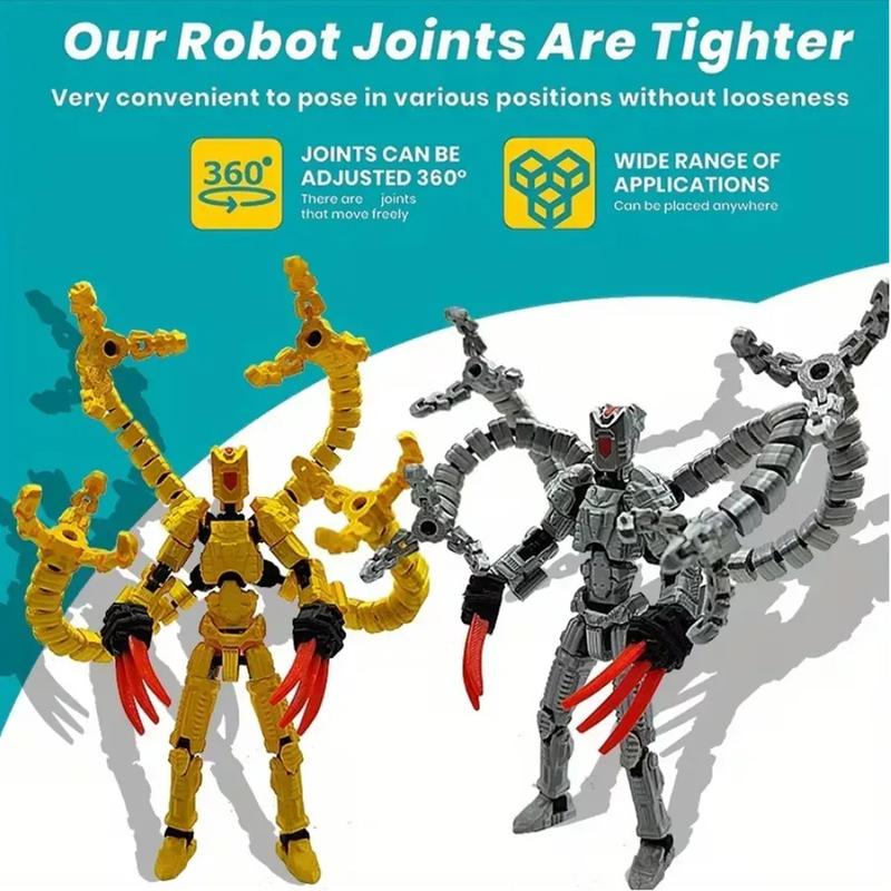 T13 Assembly Completed Action Figure 3D Printed Multi-Jointed Movable T13 Nova 13 Robot d13 Accessories Best Birthday Festival Gift Desktop Decorations for Game Lovers