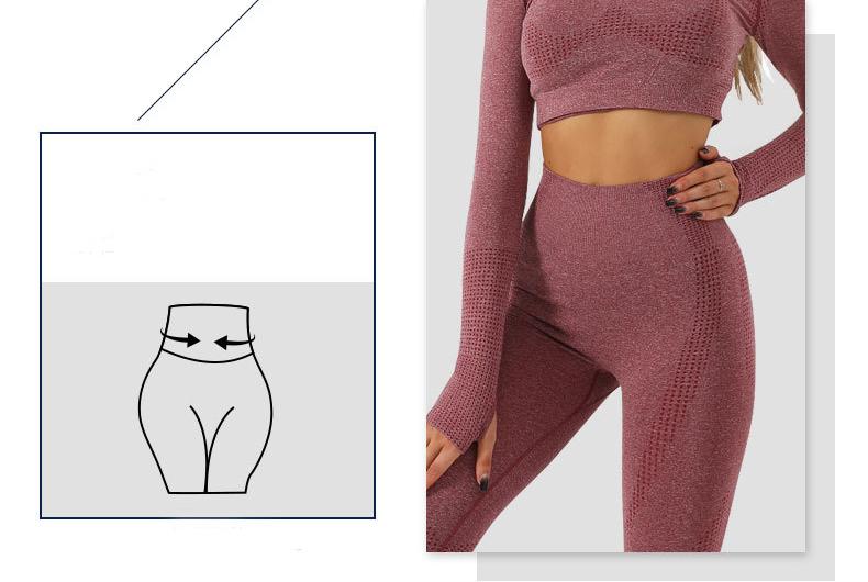 2PCS Seamless Yoga Set Women Tracksuit High Waist Leggings Workout Sportswear Gym Clothing Fitness Crop Top Sports Suits Gym Set