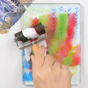 1PC transparent gel plate, process printing tool, durable gel sheet reusable handicraft and art gel plate - scrapbook, diary, home decoration - transparent, very suitable for card printing