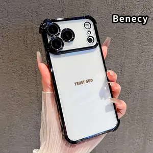 Clear Four Corners Anti-drop Phone Case For iPhone 17 Pro Max 16 15 Plus Air 14 13 12 11 E Protective Cover Trust God Christian Printed Shockproof Cellphone Casing