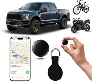 Mini GPS Tracker for Vehicles No Monthly Fee,GPS Car Tracker,Hidden Car Tracker with Magnetic Case,Real Time Car GPS Tracker Work with Apple Find My(iOS Only) (Black)