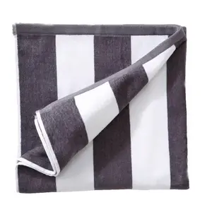 Charcoal Grey Oversized 100% Cotton Cabana Beach and Pool Towels
