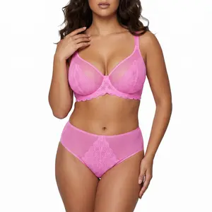HSIA Mermaid Scales Elegant Sexy Lace Underwear Sexy Sheer Mesh Breathable Soft Waistband Stretchy High Rise Mid Rise Full Coverage Brief Thong Panties Cotton Crotch Everyday Wear