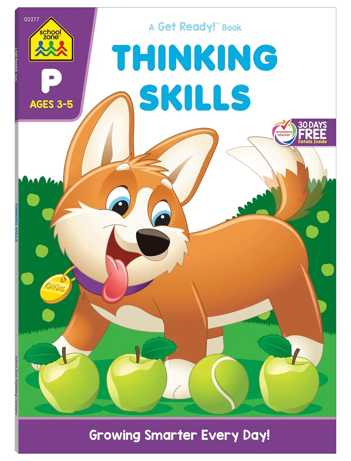 School Zone Get Ready! Thinking Skills Workbook - 64 Pages, Ages 3-5, Hands-On Learning, Digital-Compatible, Enhances Problem-Solving Logic & Reasoning Puzzles, Writing By Hand Improves Memory (School & Educational Supplies)