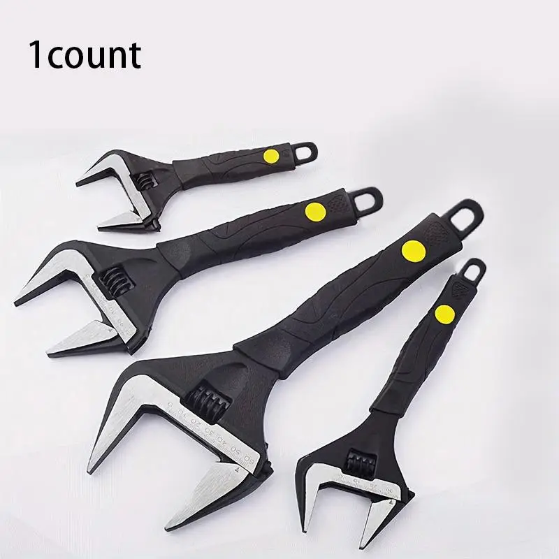 Adjustable Wrench, 1pc 6/8/10/12 Inch Short Handle Non-slip Ultra-thin Hard Multi-function Wrench for Bathroom Hardware Vehicle Maintenance