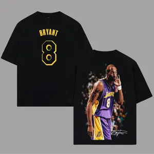 Kobe Bryant #8 Vintage Cotton T-shirt Hoodie, Basketball Graphic T-shirt, Basketball Fans Game Day Outfit, Gift For Basketball Fans, Premium Streetwear Unisex Hoodie T-shirt for Men & Women