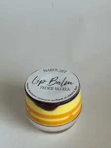 Moisturizing Lip Balm with Applicator French Vanilla Scented with Shea Butter Coconut Oil Sunflower Oil for Daily Hydration
