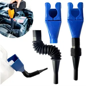 Car Oil Funnel No-Hand Square Fueling Spout, Small Clamp-On Design, Ideal for Car & Motorcycle Refueling, Durable Automotive Accessory