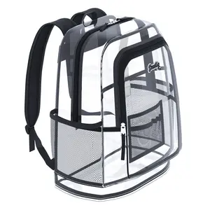 seastig Clear Backpack Kids Heavy Duty TPU Transparent Bag Clear Bag Stadium See Through Backpack for School
