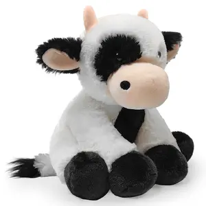 Justqunseen 8.5 inches Cow Stuffed Animal Soft Plush Cute Cow Doll for Boys Girls