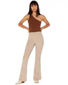 Shyanne Women's Faux Suede Flare Pants - Swfa22p12-Tau