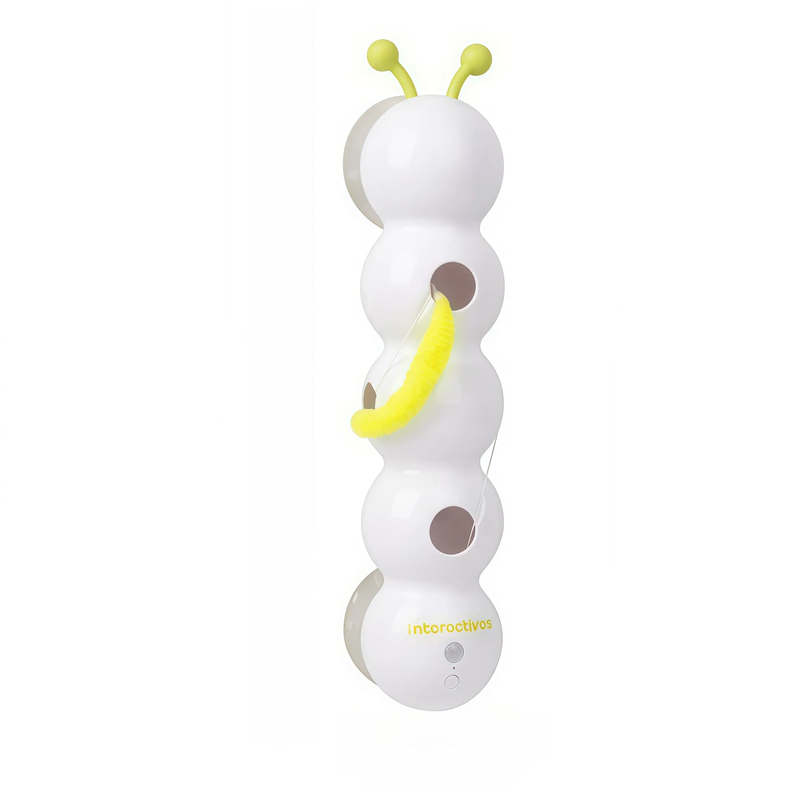 Hands-Free Electric Caterpillar Cat Toy, Wall Suction Cup Interactive Cat Teaser, Wiggling Worm Toy for Bored Indoor Cats