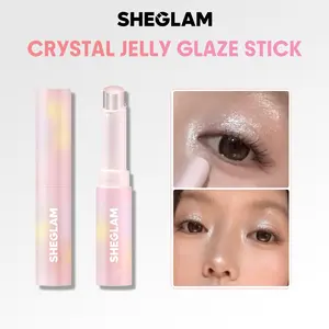 SHEGLAM Crystal Jelly Glaze Stick-Starlit Silver Multi-Use Single Eyeshadow Stick Glitter Shimmer Long-Lasting High Pigment-Effortlessbeauty- Coachella-#Summervibes-mothersdaygift