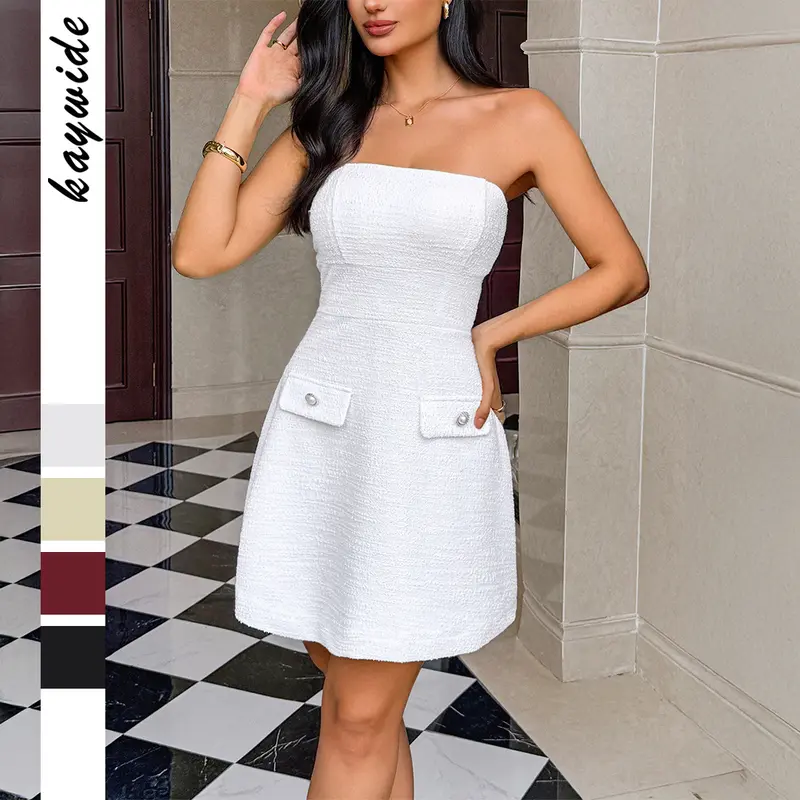 white christmas dresses Josianne White Strapless Maxi Dress - US 10