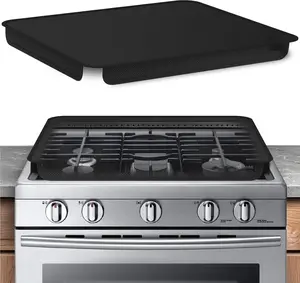 Fireproof Gas Stove Burner Cover Soft Fabric Mat - Foldable Easy Clean Gas Stove Protector - Anti Dust Stove Covers - Washable Stove Guard Top Protector - 29.5" x 21"