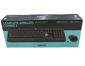 Logitech Advanced Combo Wireless Keyboard and Mouse, Black, Walmart Exclusive