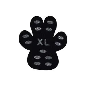 Black Paw Protectors for Dogs Anti-Slip Dog Paw Sticker Disposable Self Adhesive Resistant Dog Shoes Booties Socks Replacement