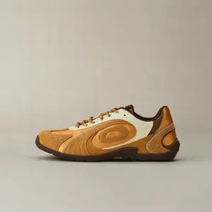 OLD ORDER Turbo Lite Women’s Casual Sneakers, Jazz Yellow Retro Low-Top Flat Sole Fashion Shoes, Everyday Casual Sneakers, New 2026