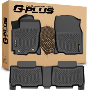 G-PLUS Floor Mats, Compatible with Toyota RAV4 2013-2018, 1st & 2nd Row, All Weather Protection TPE Floor Liners Black