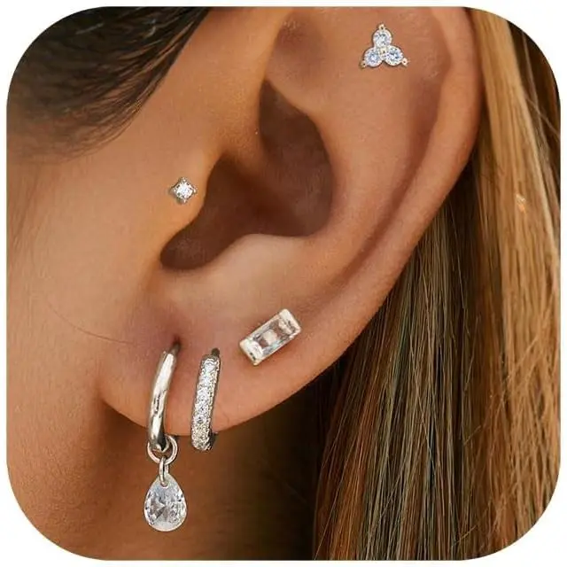 Sliver White-Droplet Set