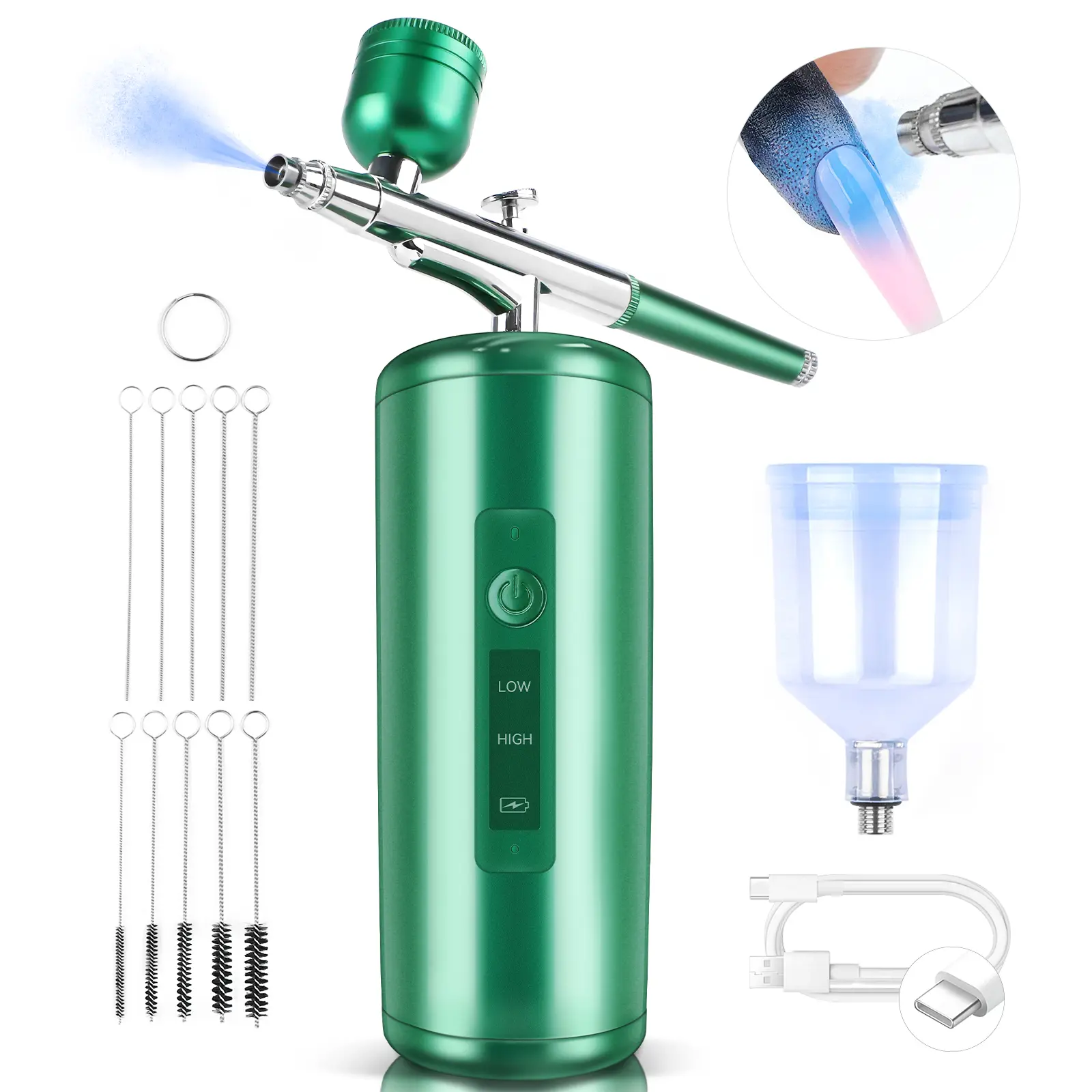 Green Wireless Airbrush Machine