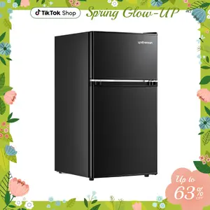 Upstreman mini fridges 3.1 Cu.Ft with Freezer 2-Door Small Fridge Dorm Essentials Adjustable Thermostat Energy Saving Mini Refrigerator for Office Dorm Bedroom BD311 College Outdoor Energy-Efficient Compact Fast Cooling Portable Minifridge