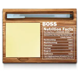 Boss Appreciation Gifts Sticky Note Holder Office Decor Desk Organization Self-Stick Note Pad Holder