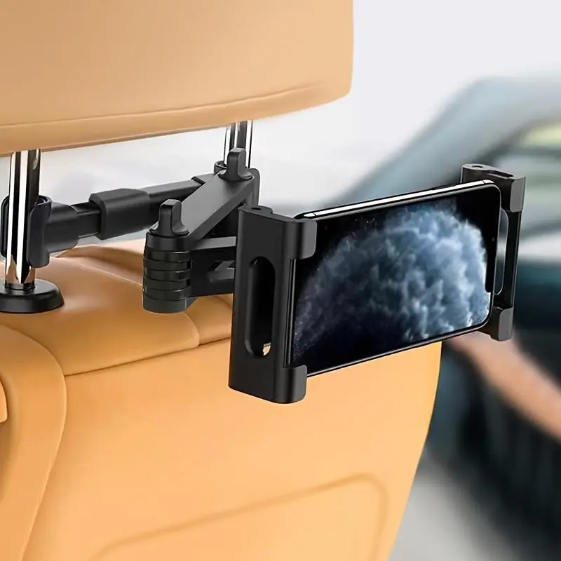 Car Seat Back Hanging Phone Tablet Holder, Adjustable & Rotatable Car Seat Back Headrest Phone Mount, Car Interior Accessories for Multiple Mobile Devices, Car Cellphone Mount, Car Accessory