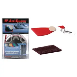 212 MAIN Megaware Keel Guard - Easy Install, Patent Pad, Abrasion Shield, Beach Protection, Permanent Keel Protector for 15-16ft Boats, Black