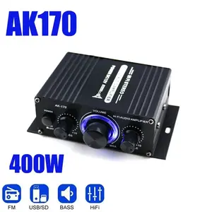 Mini Digital Power Audio Car Amplifier Blue Light Stereo Audio Amplifier for Home Theater Club Party Music 200Wx2 Power audio power amplifier board