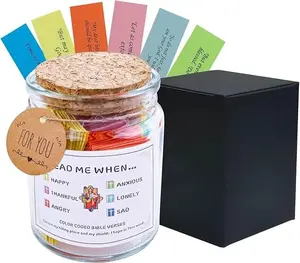 Bible Verse Jar, Color Coded Bible Verses in a Jar, Christian Gifts for Women Men Mom, Bible Study Supplies, Birthday Gifts for Women Men