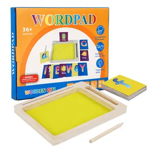 Toddler Alphabet Writing Practice Sand Tray, Montessori Scratch Sand Drawing Box, Kids Early Learning Educational Toy for Letter Recognition & Handwriting Training