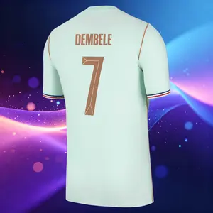 2026 France 10# Mbappe Home and Away Soccer Jersey 7# Dembele LongSleeve and Short Sleeve Jersey Blue