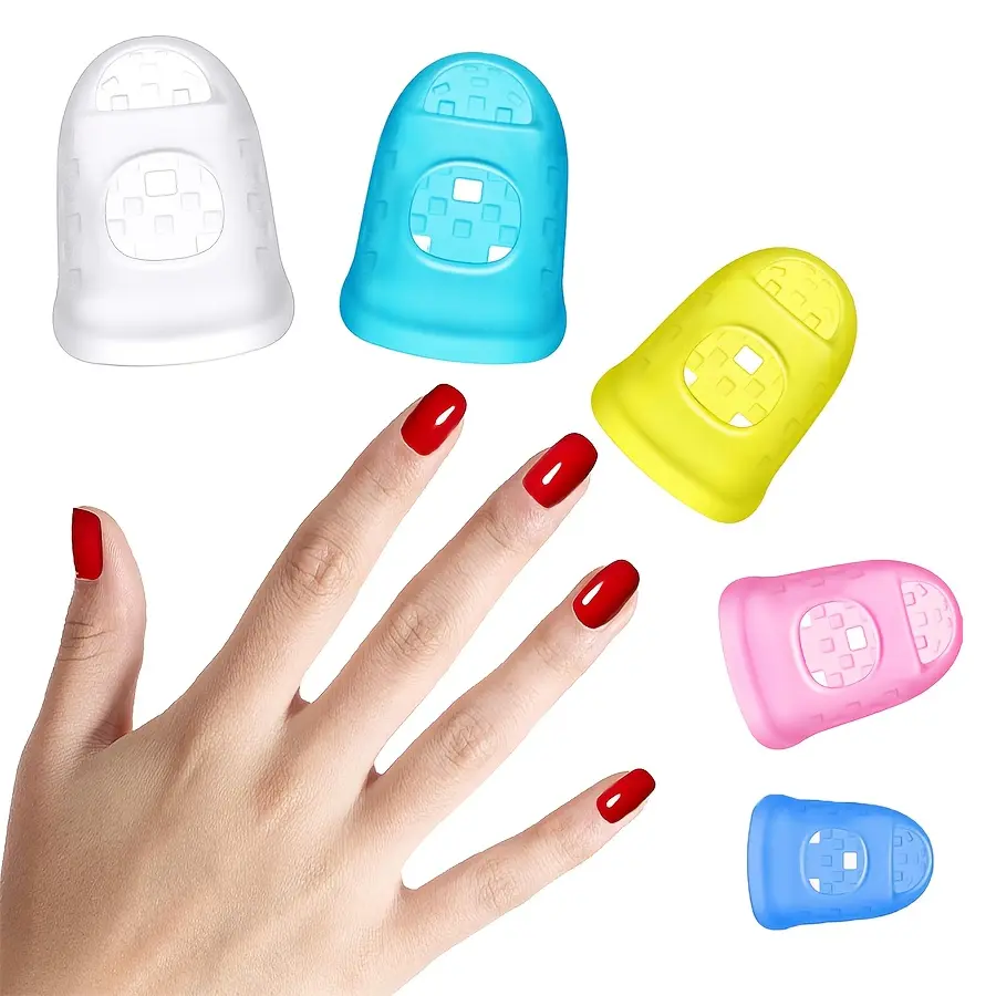20 Pc Silicone Guitar Finger Caps, Multi-Color Thimble Grips, Enhanced Comfort, Finger Protection for Beginners (Practice/Performance) Guitar Accessory