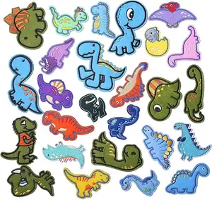 Embroidered Dinosaur Iron on Patches DIY Accessories, Assorted Dinosaur Decorative Patches, Cute Applique Patches for Jackets, Hats, Backpacks, Jeans, 26 Pieces Package