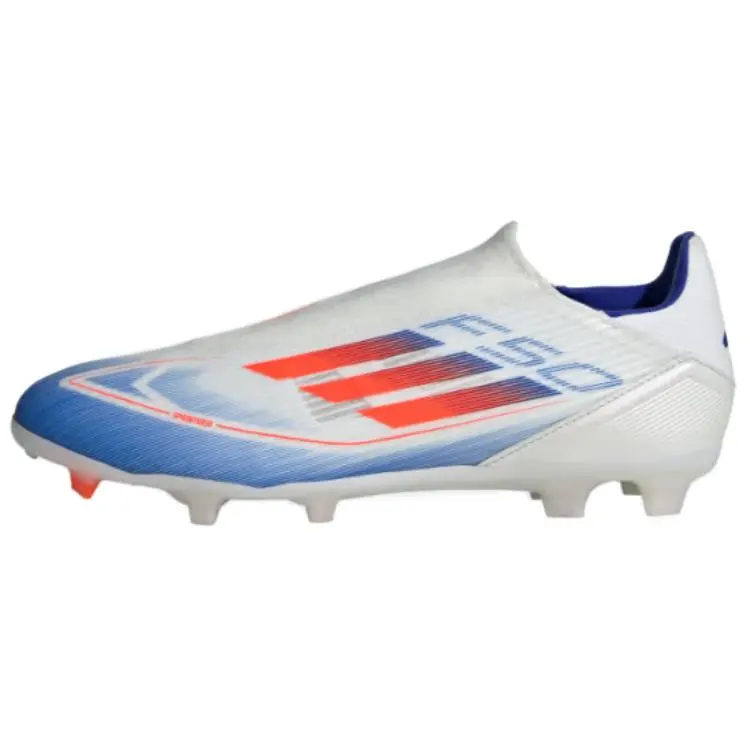 Adidas F50 League Laceless Firm Multi Ground Cloud White Solar Red Lucid Blue Versatile Soccer Cleats Unisex IE0606