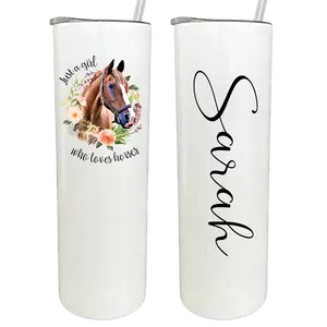 30 oz Personalized Horse Tumbler with Sliding Lid
