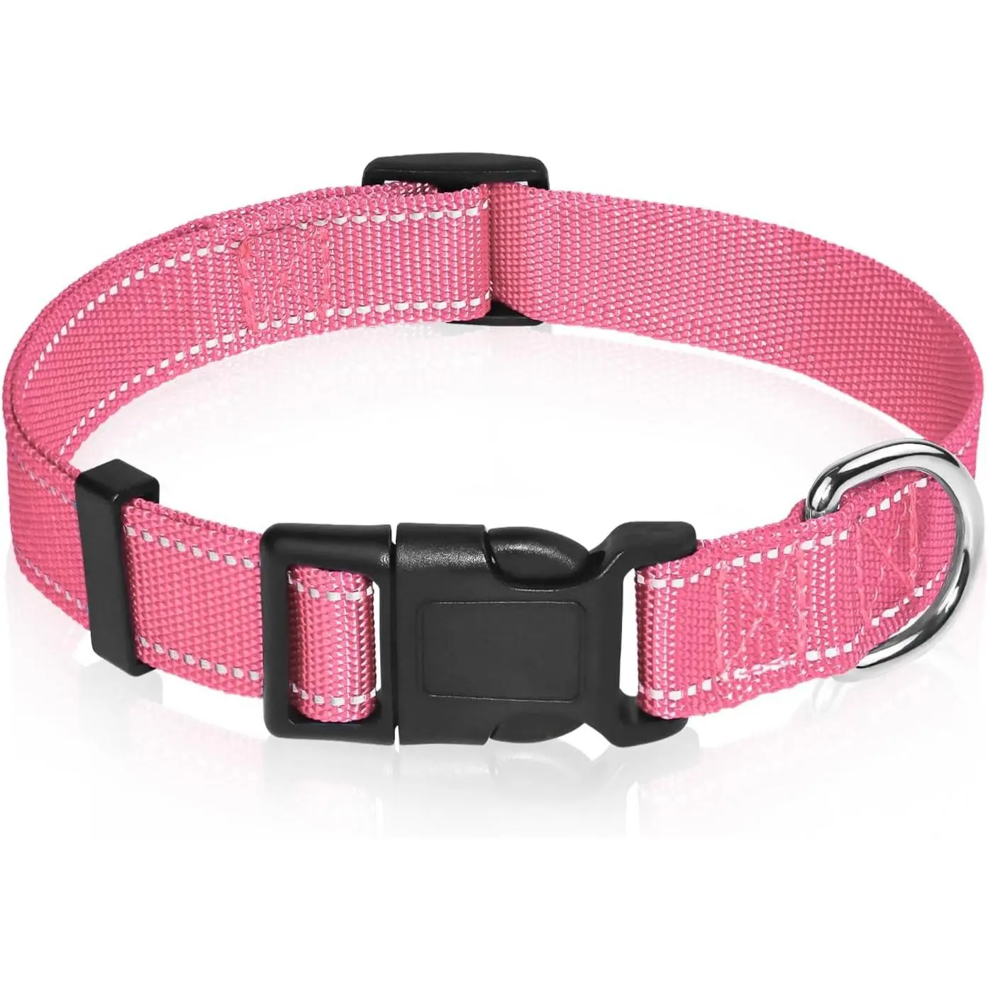 Reflective Dog Collar for Medium Large Small XS XL Extra Small Dogs, Nylon Adjustable Puppy Collar