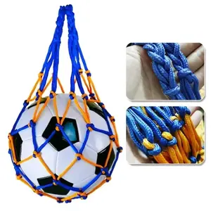 1count Ball Net Bag Basketball Tote Bag Youth Football Net Outdoor Sports Nylon Mesh Storage Ball Type Thickened Net Bag Ball Calcio
