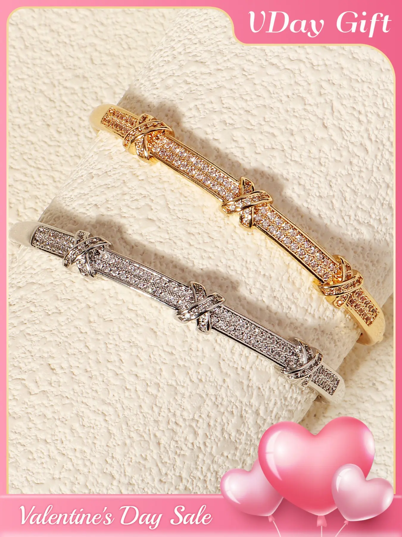 Classic Simple Style Cubic Zirconia Bracelet for Women and Girls, Trendy Versatile Design, Perfect Birthday Gift, Valentine's Day Jewelry