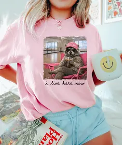 Dance Competition Mom Shirt Funny Raccoon, Dance Team Mom Tee, I Live Here Now Shirt, Dance Recital Humor Tee, Cute Dance Life Shirt