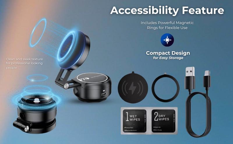 Vacuum Magnetic Phone Holder,Cellphone Stand,Smartphone Folding Mount,Dual-Sided Electronic Vacuum and Magnetic Adsorption,Selfie,Car,Office Vacuum Magnetic Phone Holder,Cellphone Stand,Smartphone Folding Mount,Dual-Sided Electronic Vacuum and Magnetic Adsorption,Selfie,Car,Office