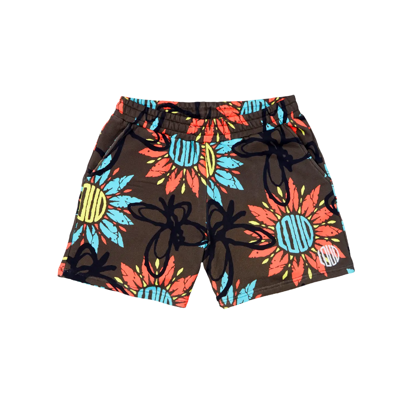 RL MIA Shorts Loud Pattern Brown
