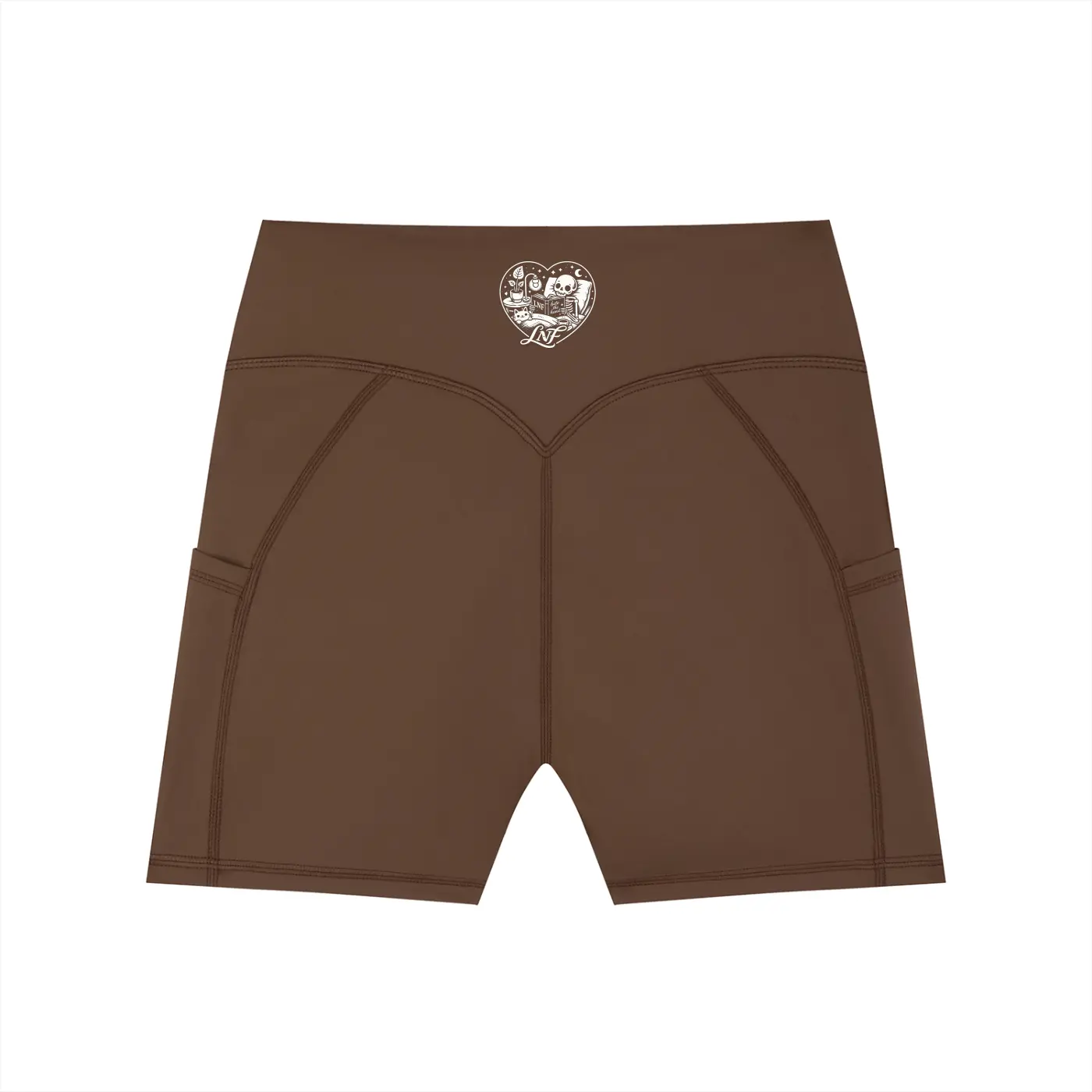 Bite the Hand Women's High-Waisted Pocket Biker Shorts