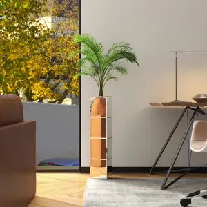 BLINGWORLD Handmade Glass Tall Floor Vase Fake Flower Vase Decor Ornaments