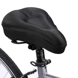 Soft Gel Bicycle Seat Cover, Breathable Bicycle Seat Cushion with Adjustable Drawstring, Easy Installation, Bicycle Accessories for Outdoor & Indoor Fitness Cycling Bike, Affordable