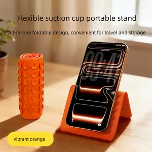 Flexible silicone holder, fully bendable to any angle. Compatible with phones, tablets and laptops. Foldable & easy to carry.